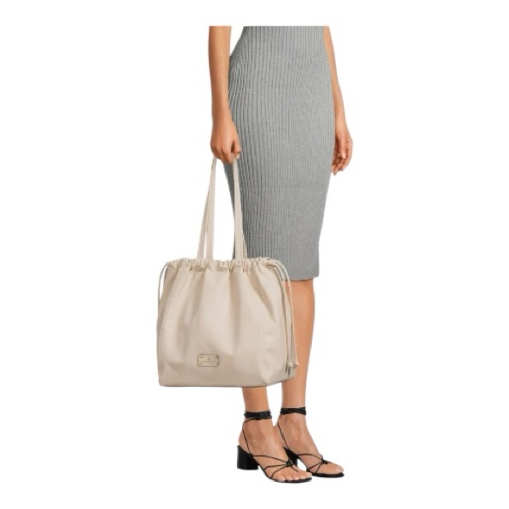 LONDON FOG Adjustable Irina Bucket Bag‎ or TOTE in Vanilla. New. MSRP $108.